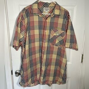 Y2K Phat Farm Plaid Short Sleeve Button Up. Size XXL.